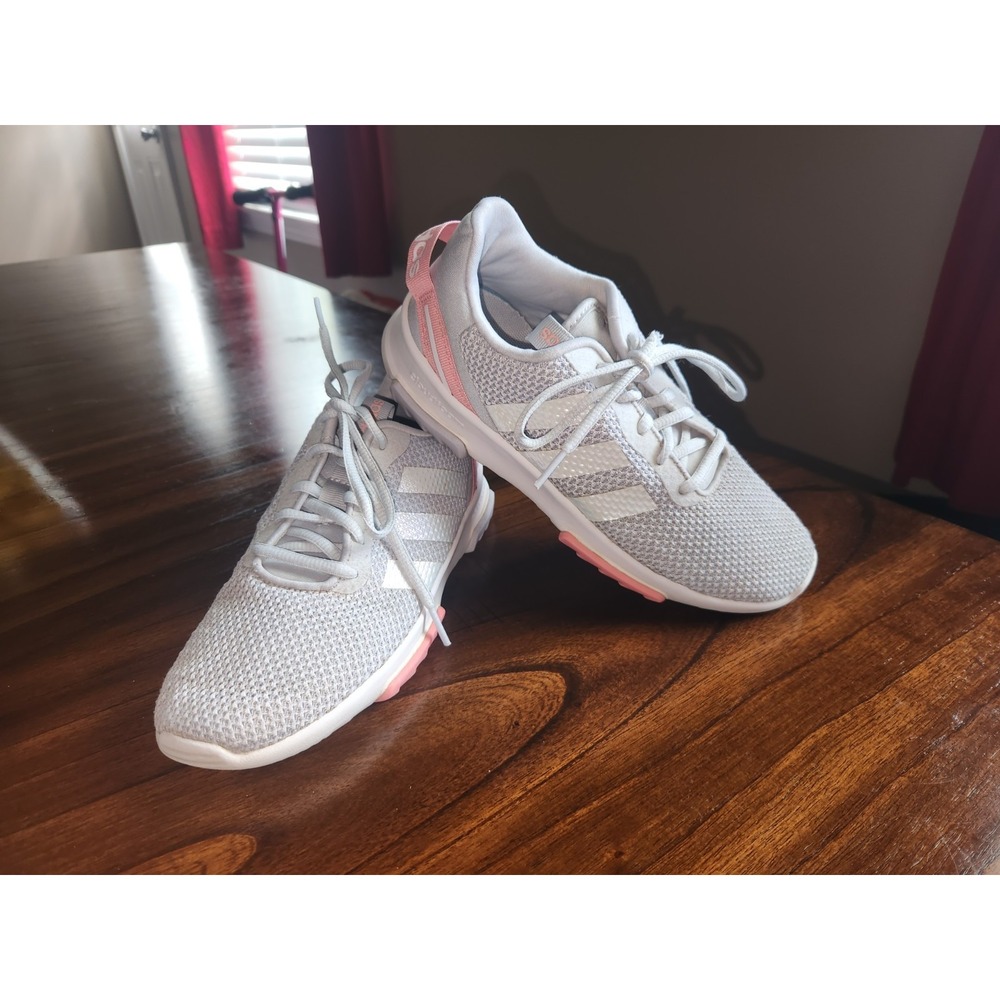 adidas Racer TR 2.0 sneakers Gray & Pink Girls size 4